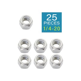 1/4-20 Locknuts - IMScrews 304 Stainless Steel Hardware Locknuts - Durable and Rust-Resistant Fasteners for Home Repairs and Professional Projects Pack of 25