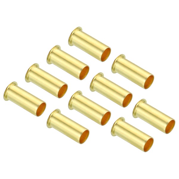 PATIKIL 6mm Tube OD Brass Compression Insert, 10 Pack Insert
