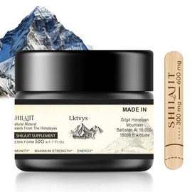 Lktvys Shilajit Pure Himalayan Organic - 50g (Generous Size) Shilajit Resin Organics, Enriched with Over 85 Trace Minerals, Boosts Energy and Immune Vitality, Shilajit Supplement