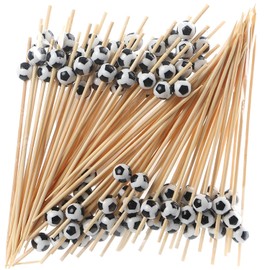 100 Football Fruit Picks, Finger Food Skewers, Cocktail Skewers, Finger Food Party Pickers, Finger Food Selection, World Cup Football Decoration