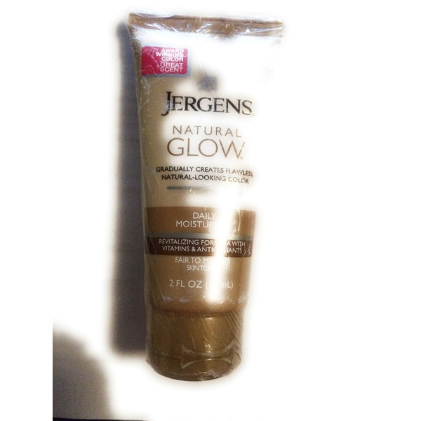 Jergens Natural Glow Revitalizing Daily Body Moisturizer, Trial Size, Fair to Med, 2 oz