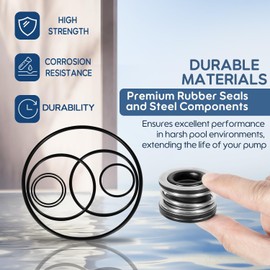 PS-200 Rebuild Repair Kit Fits for Pentair for Pac Fab Challenger Pool Pump, Replacement for Go-Kit 5, Shaft Seal & O-Ring Replace Parts