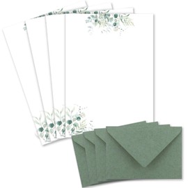 Motif Package Eucalyptus Letter Paper, Din A4, Incl. Envelopes DIN C6