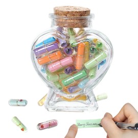 101PCS Love Capsule Letters,Message Pills -Romantic Boyfriend Gifts, Cute Anniversary, Birthday,Valentines Gift for Boyfriend/Girlfriend, Emotional Love Letter, Paper Message in a Bottle,Mixed Color