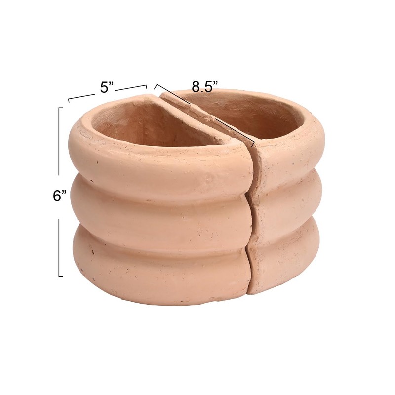 Main + Mesa Terracotta Vase Bookends, Set of 2