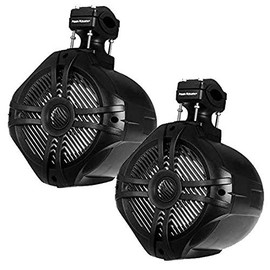 MWT-65BL Power Accoustik LED 6.5" 600W Marine Boat Wake Tower Speakers