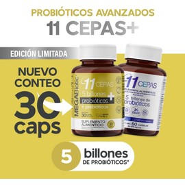 MegaBiotic Probióticos 5 Billones y 11 Cepas para 30 Días | Prebióticos, Inulina de Agave, Lactobacilos y Aloe Vera (Sábila) | Probioticos para Mujeres y Hombres en Cápsulas | Suministro 30 Cápsulas