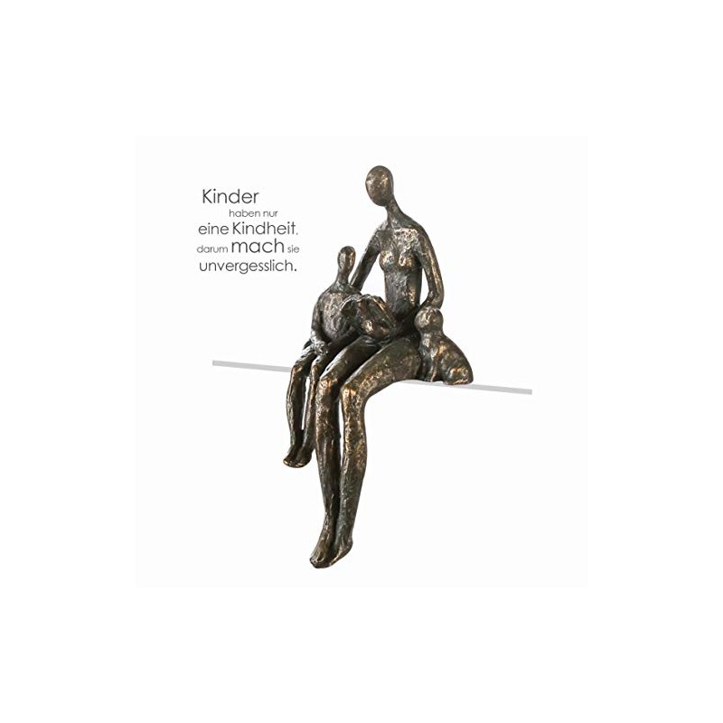 Casablanca Sculpture Edge Seater Reading Hour Poly Bronze Mother Child