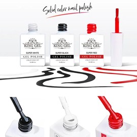 Super Black/ Super White - Color: KingGel Supe Red