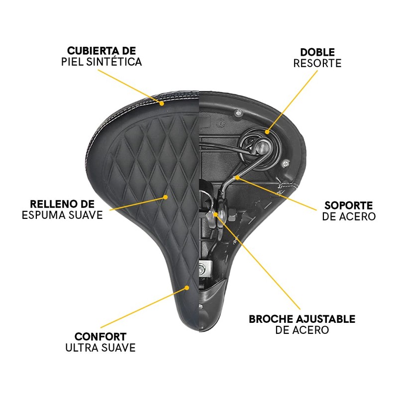 ALTREGO Asiento para Bicicleta de Montaña Ultra Cómodo, Incluye Broche