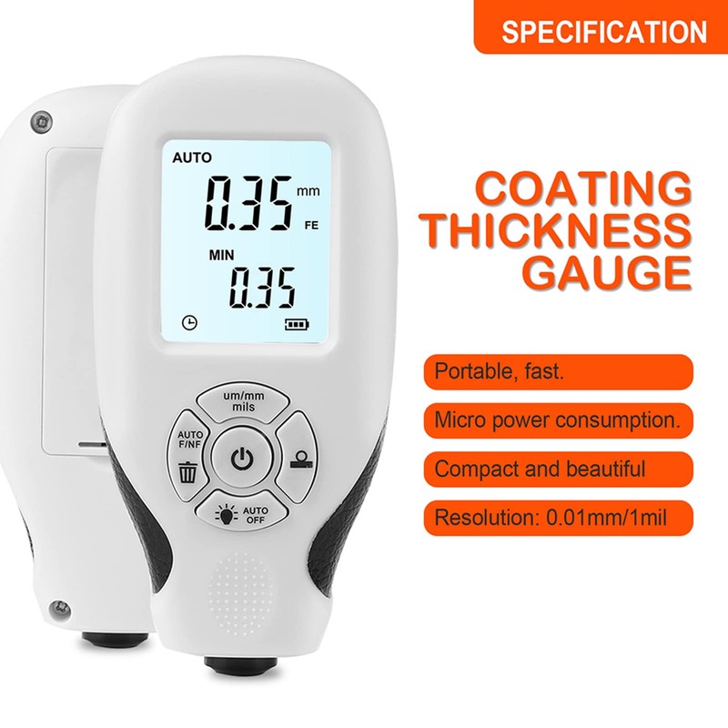 Coating Thickness Gauge,Paint Depth Gauge Meter for Automotive - Backlight