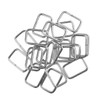 BuxiuGK Pack of 40 Metal Square Rings Rectangle Metal Ring