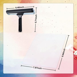 Safetect Gel Printing Plate Kit - 8" x 10" Printmaking Supplies Reusable Stamping Plate with Brayer for Press Art for Card Making, Crafts, Scrapbooking & Home Décor