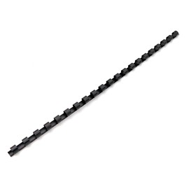 Pack of 100 Spiral Bound Plastic Spines with 21 Rings Diameter 8 mm A4 Capacity 21-40 Sheets Black