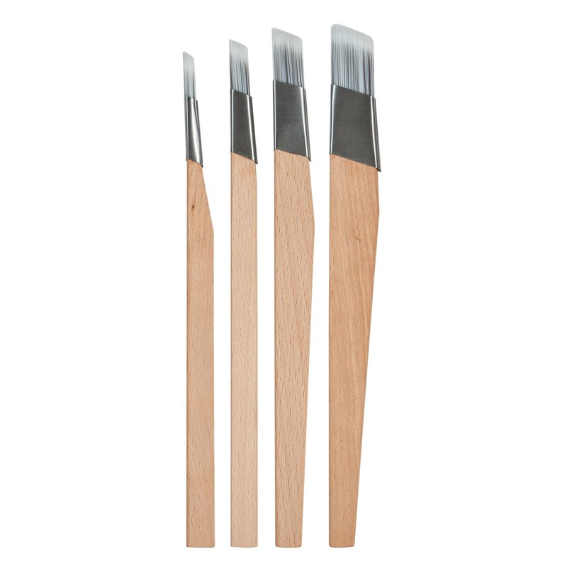 ROLLINGDOG 4PC Cutting In Brush Set Angular Fitch - For