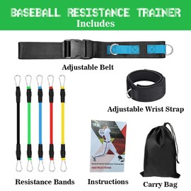 Catcher Framing Resistance Bands Pro - 5-Level Adjustable (10-30lbs) | Baseball & Softball Training Aid for All Ages | Elite-Approved Arm Strength Builder