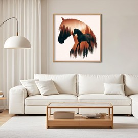 Diamond Painting Kits for Adults, 5D Horses Diamond Art Kits for Beginner, DIY Gem Art Dots for Adults, Perfect for Home Wall Decor 14x14 Inch