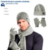 Bluelander Kit Gorro, Bufanda, Guantes Pantalla Tactil, Termicos, Frio para