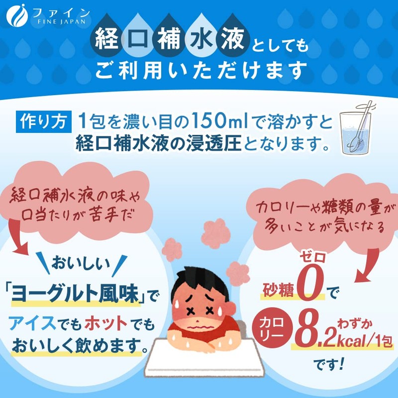 Fine Sports Drink, Ion Drink with Lactic Acid Bacteria, Yogurt