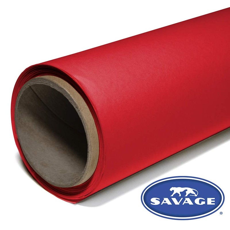 Savage Seamless Paper Photography Backdrop - Color #8 Primary Red,