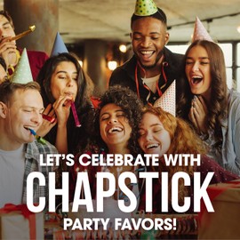 ChapStick Party Favors, Happy Birthday 10-Pack + Ice Cream Social Lip Balm 12-Pack (22 Sticks) – Sweet & Fun Gifts for Teens & Adults, 0.15 Oz Ea