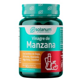 Solanum Vinagre De Manzana 90 Capsulas 600mg Sin Sabor