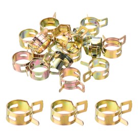MECCANIXITY ID 17mm 11/16inch Fuel Line Hose Clips, Pipe Clamps,Spring Hose Clamp,Low Pressure Air Clamp, Water Pipe Air Tube Vacuum Hose Clamp Fastener,Pack of 20