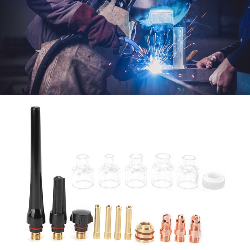 Welding Torch Accessories Kit Glass Cup Nozzle Welder Consumables for