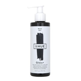 dpHUE Gloss+ – Negro, 6.5 oz – Tinte semipermanente para el cabello y acondicionador profundo – Mejora y profundiza el cabello natural o tratado con color, sin gluten, vegano