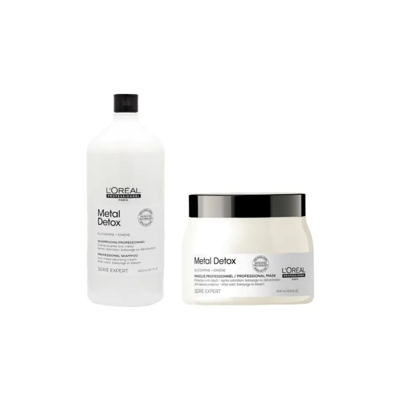Loreal Metal Detox Kit Shampoo 1500ml Mascarilla 500ml