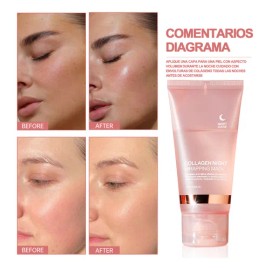 Colágeno Mascarillas Faciales 75ml Arcilla Con Cepillo
