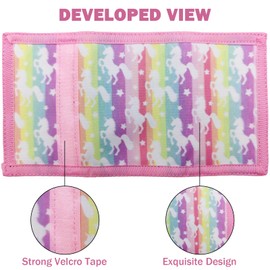 AI-DEE RFID Trifold Canvas Outdoor Sports Wallet for Kids - Front Pocket Wallet with Magic Sticker (Navy Blue2)