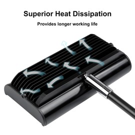 SUNLITOPTO Trade Show Lights LED Display and Exhibit Arm Lighting, Connectable Tradeshow Lights Included Clamps, Mounting Brackets, Power Cables, Connect Cables (2pcs Black) (Black)