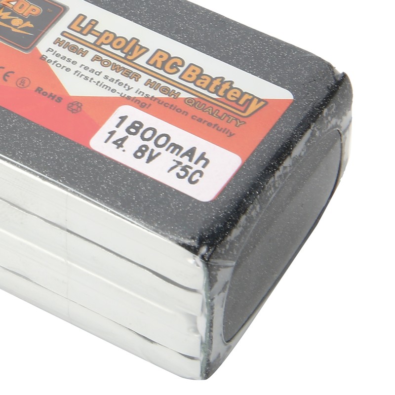 14.8V 1800mAh 4S 75C Lipo Battery Pack with XT60 Plug