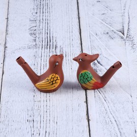 jojofuny 4 Pieces Bird Whistle Hand Painted Bird Warbling Animal Whistle Water Playtime Funny Toys Goodie Bags for Kids Random Style