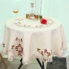 Round Red Floral Flower Embroidered Table Runner Tablecloth Cutwork Table