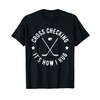 Cross Checking It's How I Hug Funny Ice Hockey T-Shirt