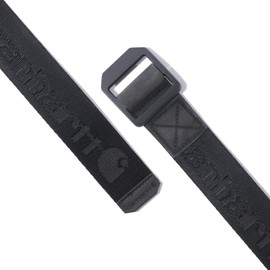 Carhartt Men's Casual Belts, W/Heavy Duty Flexible Stitching, Available in Multiple Styles, Colors & Sizes, Nylon Webbing Ladder Lock (Black), Large