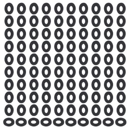 PATIKIL M4 Nylon Flat Washers, 120 Pcs 4mm ID 9mm OD 1mm Thick Plastic Sealing Flat Round Washer Spacer Gaskets Replacement for Plumbing Faucet Hose Fastener Bolt, Black