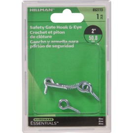 Hillman Hardware Essentials 852773 Safety Hook and Eye Latch Zinc 2"