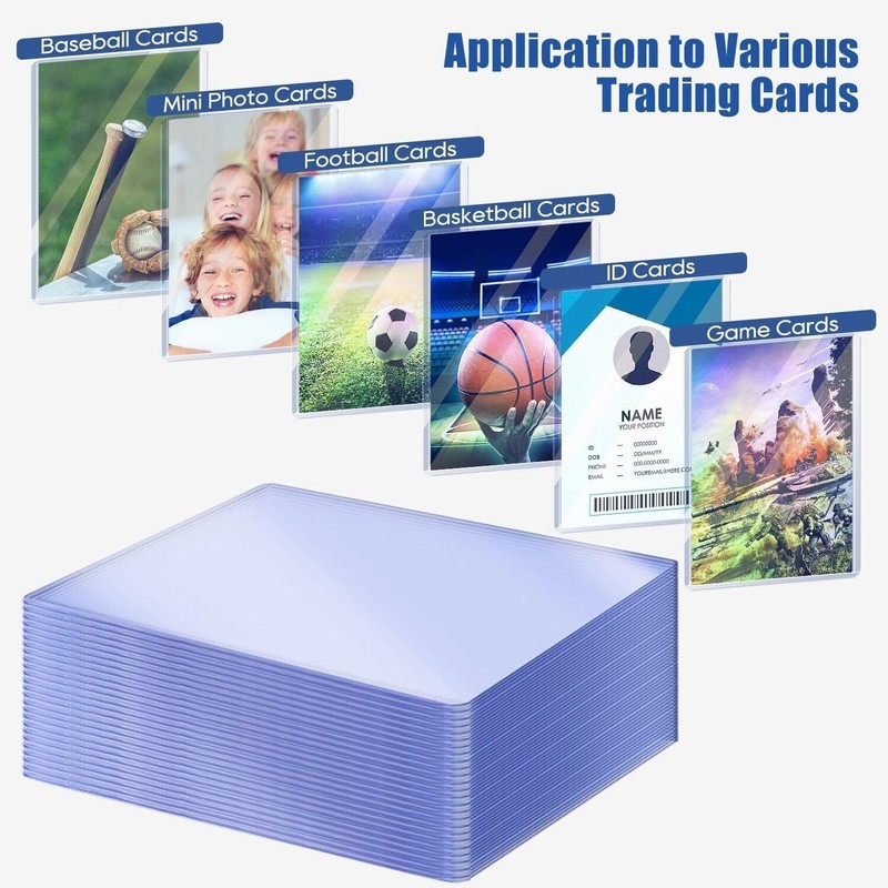 200 Pack 3"x4" Top loaders for Cards - 35pt Premium