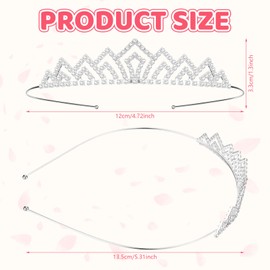 Hicarer 12 Pieces Children Girls Rhinestone Tiaras Crystal Tiara Rhinestone Princess Crown Princess Crystal Headband Vintage Girls Crowns for Kids Wedding Prom Birthday Party (Elegant), approx. 14 x