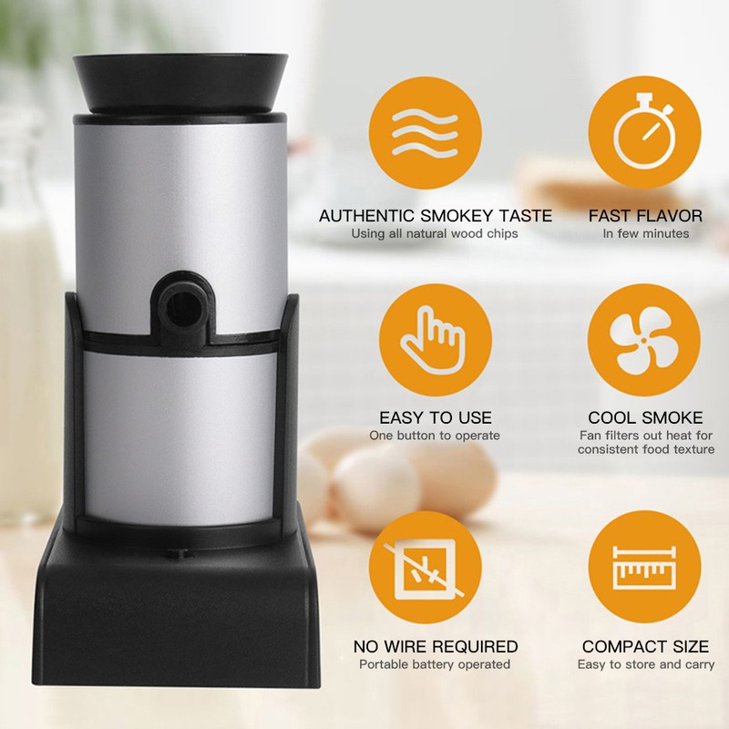 Portable Smoke Infuser Cooking Smoker Kit Drinks Foods Cocktail Smoker