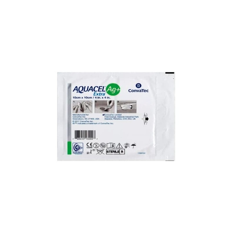 Aquacel AG+ Extra Silver Hydrofiber Wound Dressings 10cm x 10cm