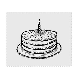 2 x 'Geburtstagskuchen' Mikrofaser-Objektiv- / Brillenreinigungstücher (LC00028273)