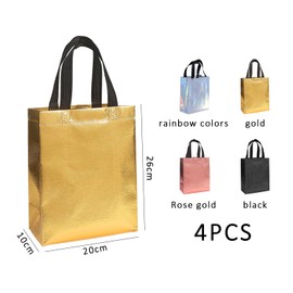 4 Piece Gift Bags, Non Woven Gift Bags, Shiny Gift Bags, Reusable Gift Bags, Party Favor Bags, Wedding Gift Bags