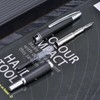 Jinhao 10 Series Press Fountain Pen Wavy Matte Black Chrome