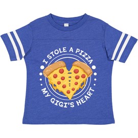 inktastic I Stole a Pizza My Gigi's Heart Toddler T-Shirt 2T Football Blue and White 45d2d