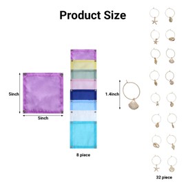 Wine Glass Covers to Keep Dust Proof,Set of 8,Reusable Weighted Outdoor Wine Glass Covers,Suitable For Picnics and Outdoor Dinners，33 Decorative Lifting Rings， housewarming Gift (golden)