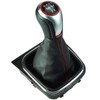 Do!LED Gear Knob Gear Stick Boot 5 Gears Silver Red